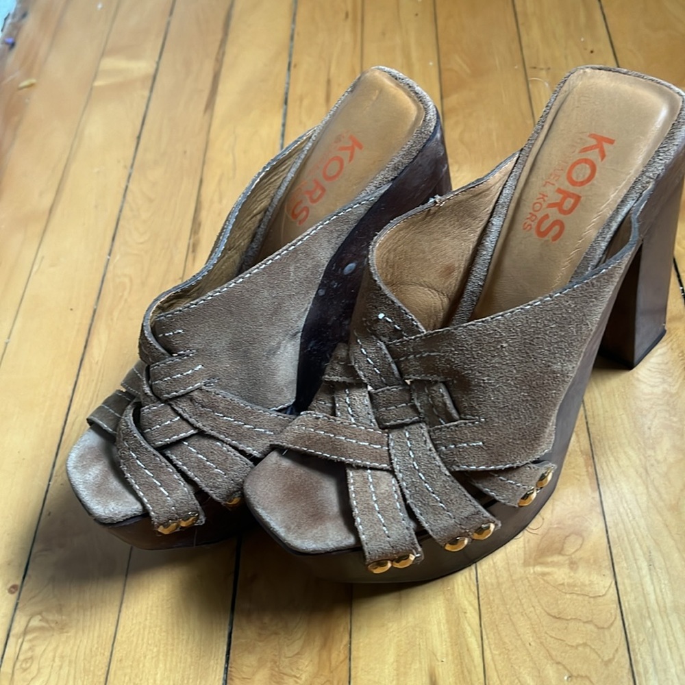 Platform Leather Heels - image 1